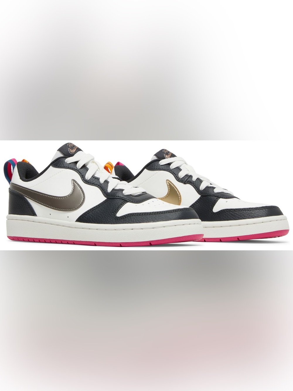 Nike Court Borough Low 2 SE GS 'Summit White Pink Prime